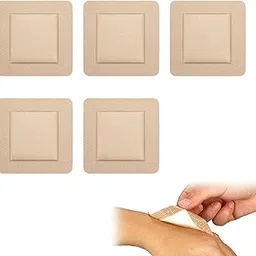 5Pcs Bandage, Wound Dressing for Pressure Ulcers and Chronic Wounds, 7.5x7.5cm Adhesive Band Aid for Post-Surgery and Daily Care, Skin-Friendly Dressing-picture-13