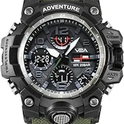 v2a Military Green Chronograph Analogue and Digital Sports Watch for Men and Boys-picture-36