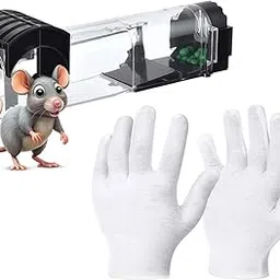 Vedvit Enlarged Live‑Catch Rat & Mouse Trap Cage – Reusable Transparent Humane Rodent Trap (32 cm) Safe for Home, Garden & Warehouse – No‑Kill, Heavy‑Duty Design-picture-45