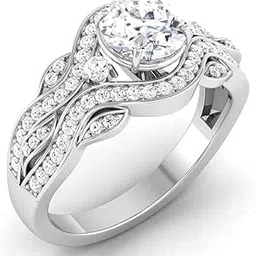 avsar jewellery 14k (585) White Gold Ring for Women-picture-39
