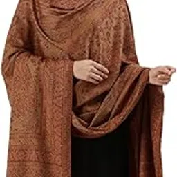 Women Kashmiri Royal Paisley Design Jamawar Shawl, Jacquard Shawls (Size: 101 X 203 CM)-image-47