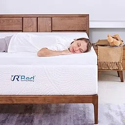 Memory Foam Mattress Topper for Pain Relief - 3 Inch Gel Infused Memory Foam Non-Slip Cover - Plush Feel - Cooling and Pressure Relieving - CertiPUR Certified - Dorm Room Essentials - Queen Size image 1