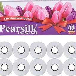 PEARSILK Super Soft Highly Absorbent 2 Ply Bathroom Toilet Tissue Paper Roll Pack Of 10-picture-25