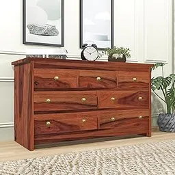 KG DECOR Solid Sheesham Wooden Chest of Drawers for Storage | Chest of Drawers for Bedroom & Living Room | Wooden Storage Furniture with 7 Drawers Storage | (Honey Finish)-picture-18