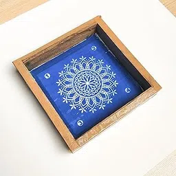 CHITRASHILA Flower Design Wooden Rangoli Stencil/Sacha – 5x5 Inches | Reusable, Easy-to-Use Template for Daily Rangoli Decoration-picture-11