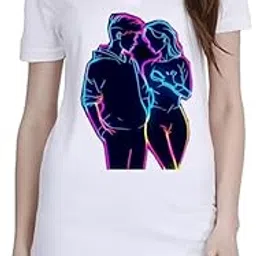 Couple Hug White Women Polo T-Shirt-image-103