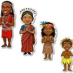 Regalo Casila Andaman and Nicobar Traditional Costume Fridge Magnet Set of 5 Decorative Souvenir Culture Magnet for Home Kitchen or Office Gifting-picture-59