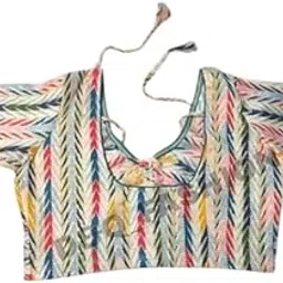 Strip Printed Womens Readymade Vlouse-picture-53