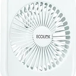 EcoLink Comfy Rechargeable Fan (White),Emergency Portable USB Fan with Light(Pack Of 1), 100mm (913715149801_1)-picture-56