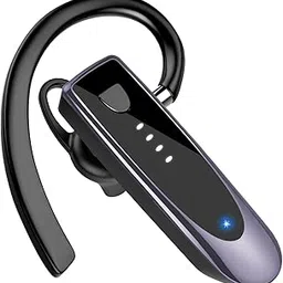 Bluetooth Earpiece, Wireless Handsfree with Noise Cancelling Mic, 20Hrs Call Time Bluetooth 5.4 Headset, 180 Hrs Standby Time Headset for Business/Trucker/Driver, Purple-picture-10