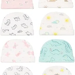 daadun Newborn Baby Caps – 100% Cotton, Soft Winter Caps for Babies (0-6 Months) – Stylish & Comfortable Baby-picture-14