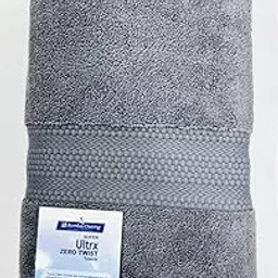Bombay Dyeing Ultrx 100% Cotton Large Size Premium Bath Towel 650 GSM - Grey-picture-52