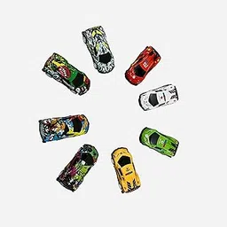 Metal Car Pull Back Race Car Set – 8 Combo Cars | Hot Wheels Set Style Sports Car Pack | Pull Back Race Car | Die-Cast RC Car Look | Birthday Gifts for Kids (3+ Years)-image-17
