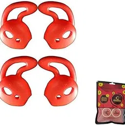 Crysendo Ear Hooks Compatible with AirPods | Silicone Earbuds Eartips Ear Hooks Grip | No Ear Pain, Secure Fit | Does Not Fit in Charging Case (2 Pairs - Red)-picture-15