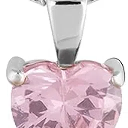 925 Silver Pink Heart Pendant with Link Chain | Gifts for Girlfriend,Pendant to Gift Women & Girls | With Certificate of Authenticity and 925 Stamp | 6 Month Warranty*-image-4