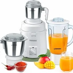 Signora Powermatic 945 Watts 3 In 1 Mixer Grinder | German Double Ball Bearing Motor 22000 Rpm for Wet Dry Grinding | 5 Years Motor Warranty | Unbreakable Polycarbonate (3 Jars- 0.5L+1L+1.75L)-picture-21