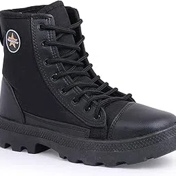 Goldstar Men's Black Track and Field Shoes - 8 UK/India (42 EU)(Jungle Boot Men)-image-15