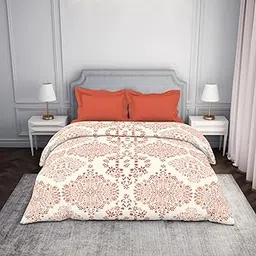Spaces 100% Cotton Ac Comforter Double Bed Quilt Blanket | 144 TC Duvets for Double Bed | Health Layer & Machine Washable | (86" X 94" Inches) - Coral-image-11