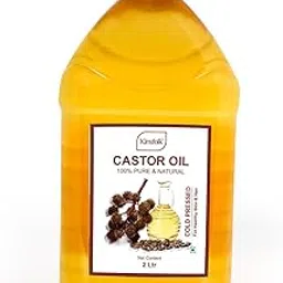 Kinsfolk CASTOR Oil ((100% Pure COLD PRESSED)) For HAIR GROWTH - 2 Ltr PET-picture-45