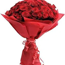 The FloralMart® Mother's Day Special Fresh Flowers Bouquet of 30 Red Roses in Paper Wrapping, Bunch of 30 (Red Rose)-picture-15