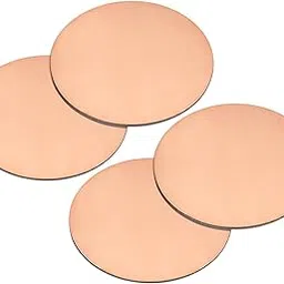 uxcell Pure Copper Sheet, 4pcs 2" x 0.03" 20 Gauge T2 Copper Metal Round Plate for Crafts, Electrical Repairs-image-51