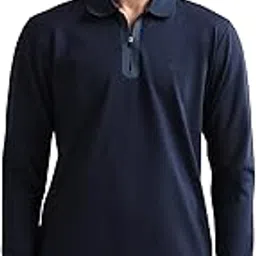 Newyork Men's Solid Regular Fit Polo Shirt (ANAKTS3167_Navy_2XL)-image-53