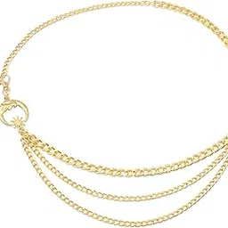 peora Fashion 3 Layer Belly Chain Kamarbandh Multilayer Waist Chain Dress Belt Beach Jewellery for Women-picture-52