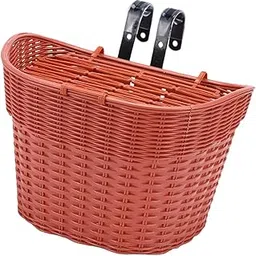 MERISHOPP Kids Bike Basket with Hooks Detachable Cycling Basket for Boys Girls Camping Brown|Sporting Goods|Cycling|Bicycle Accessories|Baskets-picture-31
