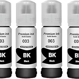CANOFF 003 Ink for Epson L3110, L3150, L3250, L3252 L3115, L3116, L3101, L3210, L3215, L3216, L3151, L3152, L3156, L5190 Printer - Compatible Ink Bottle for Epson 003 (Black 4) image 1