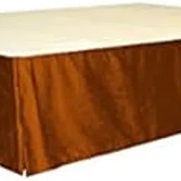 Fascination Royal Classy Royal 100% Cotton Velvet Bedskirt/Valance, Colour-Bronze, Size-Twin -15''Drop-picture-13
