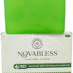 NOVABLESS Premium Handmade Herbal Soap with Aloe Vera and Neem, 100% Natural Essential Oils-picture-17