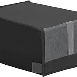 Double R Dust Proof, Multi Purpose & Portable Space Saving Shoe Organiser With a Metal Zipper, Cover & Durable Handle (Black, Pack of 4)-image-38