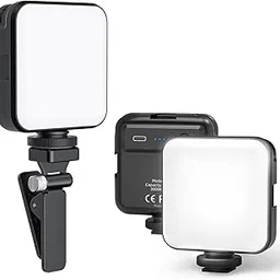 MAHOSTAV LED Video Light for Phone, Camera, Laptop, Meeting, Photography, and Lighting, with Clip & Type C, Dimmable & Rechargeable for Selfie Stick Tripod, 2000mAh, 4.5W-picture-58