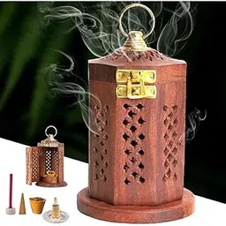 Wooden Dhoop Batti Stand| Incense Stick Holder for Pooja| Puja Item Stand| Ash Catcher Handcrafted Traditional Design for Aromatic Rituals-image-6