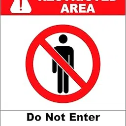 999Store office supplies sunboard Restricted Area/do not Enter authorized Person only Office Sign Board sticker signage (15x18 cm) Multi-picture-15