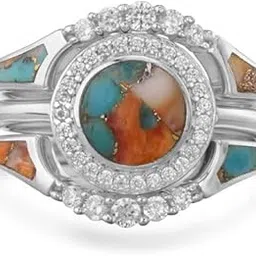 mia by tanishq Boho Dreams Stackable Silver Ring image 1
