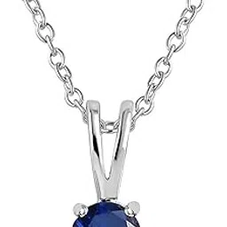 ornate jewels 925 Silver 0.5 Carat Blue Sapphire Solitaire Pendant with Chain for Women and Girls | With Certificate of Authenticity & 925 Stamp | Life-time Warranty*-picture-43