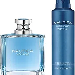 Nautica Voyage Eau de Toilette 100 ml + Midnight Voyage Body Spray 170g (Pack of 2)-picture-48