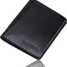 tanstitch Men Leather Slim Wallet || Small, Minimalist & Thin Wallet || Front Pocket Carry (Anti Theft), Black-picture-12