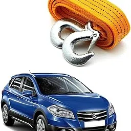 3 Ton Heavy Duty Tow Rope Strap with Steel Hooks (4 Meter, Yellow) – Super Strong Towing Belt for Maruti Suzuki S-Cross Type-1 – Durable Recovery Strap for Emergency Vehicle Pulling-image-69