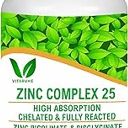 vitaruhe Chelated Zinc Picolinate & Bisglycinate Complex with Copper, Zinc for Immune, Skin and Cellular Health, High Absorption, Non-GMO, 90 Capsules-picture-45