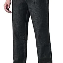 the souled store Pleated Denim: Charcoal Men and Boys Zip Fly Washed Cotton Spandex Lightweight Stretchable Everyday Pleated Front Straight Fit Denim Jeans-picture-12