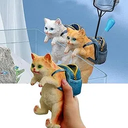 VAYINATO® Hanging Big Cat with Bag for Aquarium Fish Tank Tools Holder and Indoor Plant Pot Decoration Hanging Type Desk Decoration for Pen and Pencil Holder by Petzlifeworld-picture-10