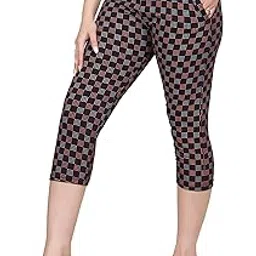 angel curve Women's Girls Cotton Printed Three Fourth Capri Shorts with Side Pockets-picture-23
