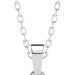 clara 925 Sterling Silver Dua Heart Pendant Chain Necklace | Platinum Plated |Gift for Women and Girls-picture-21