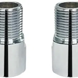 Viking Brass Extension Nipple | Thread (1) & (2) 15mm (1/2)”| Thread (1) Inner & Thread (2) Outer | Length 50mm (1/2”) | Polished CP | Includes Allen Key for Pipe Extension (PACK OF 2)-image-13