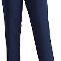 fablestreet Straight Fit Solid Trousers - Navy Blue-picture-21