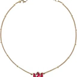 unniyarcha This one Kundan Lotus Motif Anklet is gorgeous with gold plating or in natural silver finish. Something to wear on special days.-picture-35
