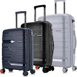 nasher miles Paris Hard-Sided Polypropylene Luggage Set of 3 | 55cm, 65cm & 75cm | 8 Wheels Double Spinner Small, Medium & Large Trolley Bag for Travel | Suitcase (Multicolor)-picture-10