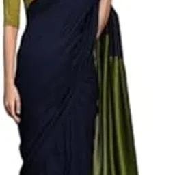 Sudip Collection Pure Cotton Handloom Khadi Saree – Navy Blue & Olive Green Dual Shade with Tassel Pallu, Elegant Soft Traditional Saree with Blouse Piece-picture-11